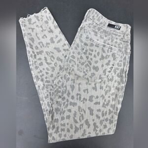 Kut From The Kloth Animal Print Charcoal Jeans Size 4